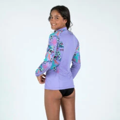 Tee Shirt Anti Uv Manches Longues Fille - 500 Orchid Violet 9 Tee Shirt Anti Uv Manches Longues Fille - 500 Orchid Violet -Le Surf Boutique tee shirt anti uv manches longues fille 500 orchid violet 1