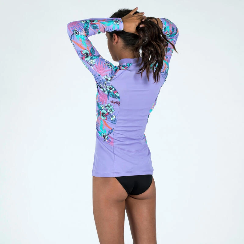 Tee Shirt Anti Uv Manches Longues Fille - 500 Orchid Violet 5 Tee Shirt Anti Uv Manches Longues Fille - 500 Orchid Violet – Image 3