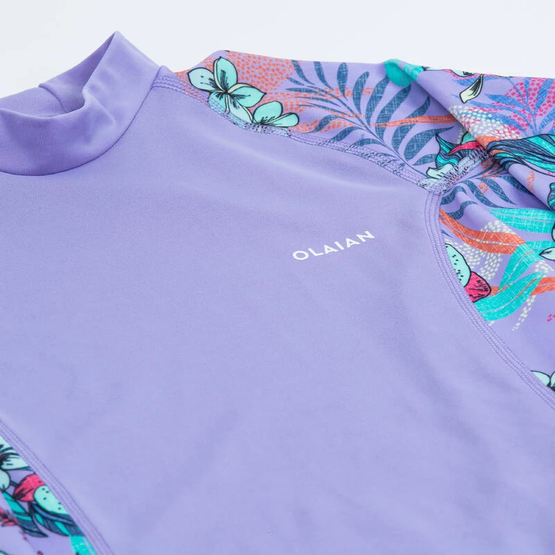 Tee Shirt Anti Uv Manches Longues Fille - 500 Orchid Violet 6 Tee Shirt Anti Uv Manches Longues Fille - 500 Orchid Violet – Image 4