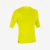 Tee Shirt Anti Uv Surf Top 100 Manches Courtes Homme Jaune Anis -Le Surf Boutique tee shirt anti uv surf top 100 manches courtes homme jaune anis