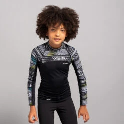 Top Solaire Garçon Manche Longue Noir -Le Surf Boutique top solaire garcon manche longue noir 1